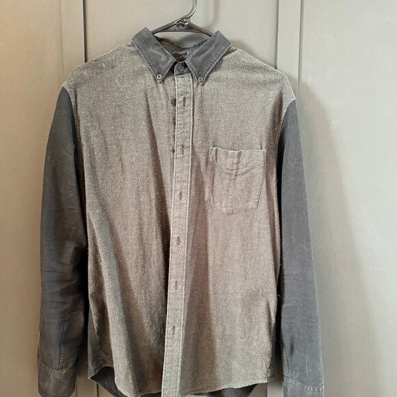 Rag & Bone Green/Black Color block Flannel - Picture 2 of 3